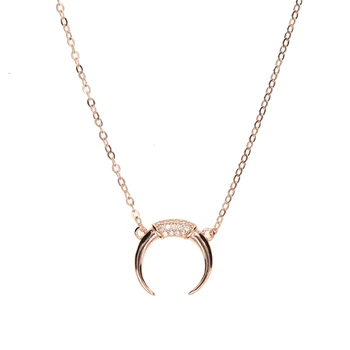 Jemné, Klasické Jednoduché Jeseň Zima dizajn 925 sterling silver Moon kúzlo elegantné ženy vianočné náhrdelník 925