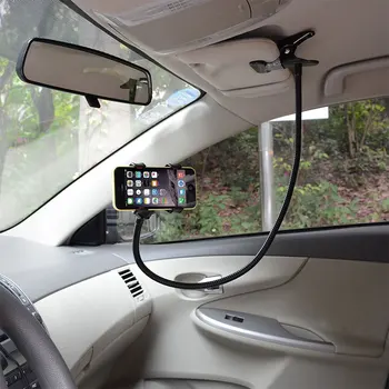 JEREFISH Otáčanie 360 Univerzálny Držiak do Vozidla Stojan Kov Lenivý Posteľ Ploche Auto Stojí Držiaka Telefónu Selfie Mount pre telefón Samsung