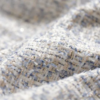 Jesenné a zimné textílie Zlato hodváb pletené tweed patchwork Módne farby sukne ručné DIY tkaniny