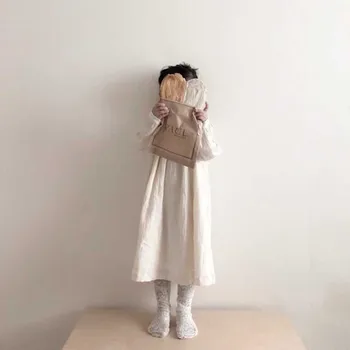 Jeseň Baby Dievčatá Dlhý Rukáv Šaty Baby Girl Dress Volánikmi Bielizeň Šaty Princezná Jeseň Oblečenie Značky Bavlna 2019 Japonskom Štýle