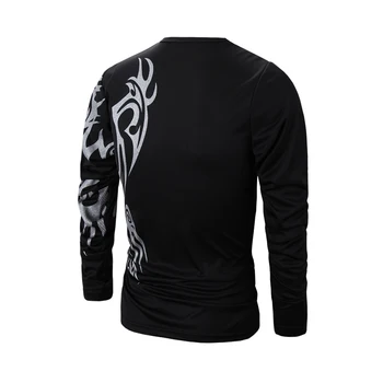 Jeseň Muži T-Shirt Nadrozmerné 3xl Streetwear Dlhý Rukáv T Košele, Mens Príležitostných Tlač Gotický Tričko pánske Oblečenie 2020 Black Topy