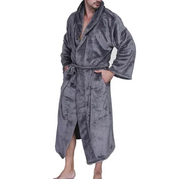 Jeseň zima Mužov župan 10XL 9XL 8XL 7XL 6XL Poprsie 150 cm teplé plus veľkosť Sleepwear Pajama muž