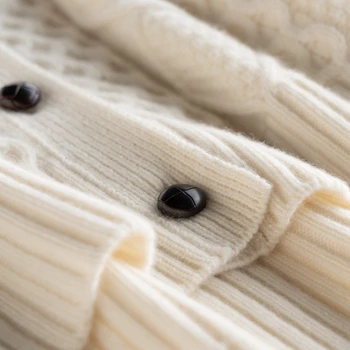 Jeseň zima nová žena v-krku sveter pure cashmere zvislý pruh singel svojim pletený sveter krátka srsť