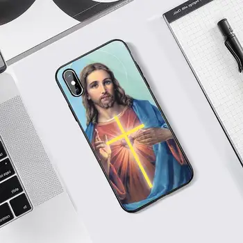 Ježiš kríž Krista Veriaci coque kryt funda Telefón Prípade Tvrdeného skla Pre iphone 5C 6 6 7 8 plus X XS XR 11 PRO MAX