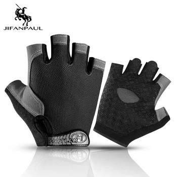 JIFANPAUL športové rukavice vonkajšie fitness pol prsta mužov a žien rukavice školenia non-slip nosenie-odolné, priedušné rukavice
