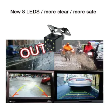 Jiluxing univerzálny 8 LED Vodotesný parkovacia Kamera CCD, širokouhlý HD Farebný Obrázok Auto Späť Zadnej Kamery Parkovacieho Pomoc