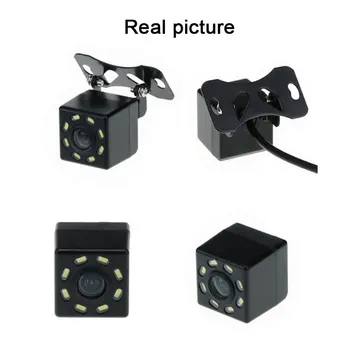 Jiluxing univerzálny 8 LED Vodotesný parkovacia Kamera CCD, širokouhlý HD Farebný Obrázok Auto Späť Zadnej Kamery Parkovacieho Pomoc
