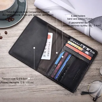 JINBAOLAI cestovný Pas, Cestovné Originálne Kožené Peňaženky Karty Držiteľa Peňaženky Multi-Function Kreditnej Karty Peňaženky Multi-Card Storage Pack
