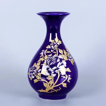 Jingdezhen Keramická Váza Čínsky Štýl Klasické Postoral Váza+Base Figúrky Jemný Hladký Povrch A Bytového Zariadenia, Dekor Články