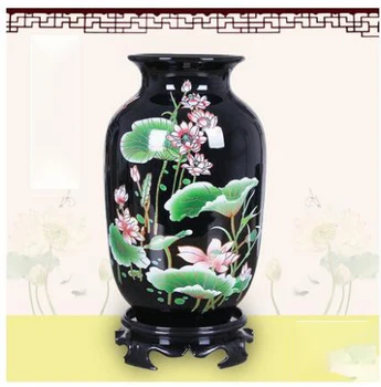 Jingdezhen Keramická Váza Čínsky Štýl Klasické Postoral Váza+Base Figúrky Jemný Hladký Povrch A Bytového Zariadenia, Dekor Články