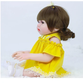 JINGXIN PRINSES 52 Reborn Baby Doll Mäkké Plné Silikónové Hračka Dievča Realisticky Reálne Bebe Pitnej Vody Peeing Darček k Narodeninám Bábiky