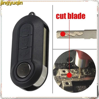 Jingyuqin Uncut/Cut Blade Flip Skladacie 3 Tlačidlá Diaľkového Kľúča Vozidla Prípade Shell Fob pre FIAT 500 Panda, Punto Bravo Alarm zadanie Kľúča