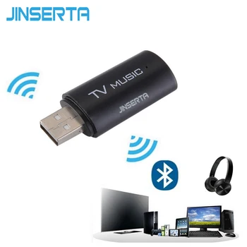 JINSERTA 2018 Zbrusu Nový Bezdrôtový Audio Vysielač Bluetooth Stereo Hudby Dongle Adaptér Pre TV Smart PC, MP3, Slúchadlá