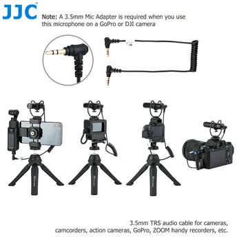 JJC Cardioid Mikrofón Pre DSLR Mirrorless Fotoaparát, Video Kamery, Telefóny Tablety Rekordéry Mikrofón Pre Vloggers Rozhovor