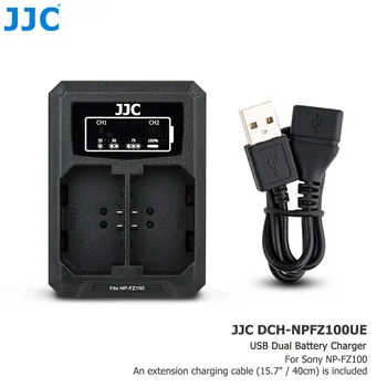 JJC NP-FZ100 USB Duálna Nabíjačka pre Sony A9 A7III A7RIV A7RIII A7M3 A7RM4 A7RM3 A7 Mark III A7R Mark IV III Nahrádza BCQZ1