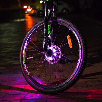 JLETOLI USB Nabíjateľné Požičovňa Uzly Svetlo Led Bike Hovoril Kolesa Výstražné Svetlo Nepremokavé Noc na Koni Cyklistické Príslušenstvo