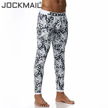 JOCKMAIL 2020 Sexy long johns nohavice mužov tepelnej spodná bielizeň bavlna vytlačené mens tepelnej bielizeň na spanie dna návleky na nohavice