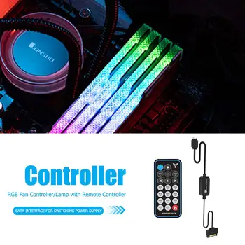 JONSBO AURA RGB Controller Diaľkové Ovládanie 5V 3Pin SATA Napájania Pamäť LED Pohode Svetelný Prúžok Symphony Edition pre PC Prípade