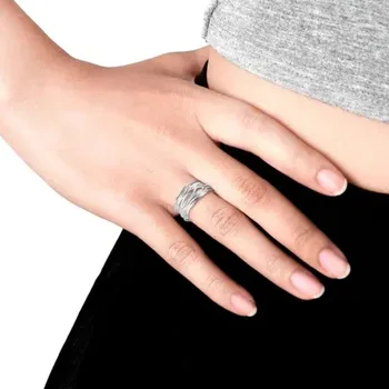 Joolim High-End Zlatom prevedení Hollowout Prst Prstene pre Ženy
