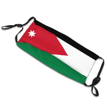 Jordánsko Vlajka Unisex Non-Jednorazové Úst Tvár Masku Prachu Ochranný Kryt Respirátor