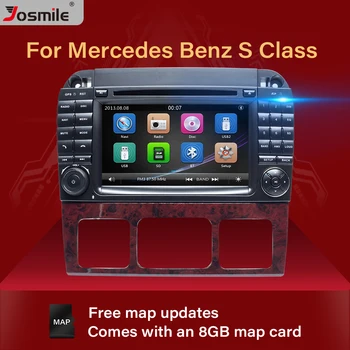 Josmile 2 Din Auto Multimediálny Prehrávač DVD Automotivo Na Mercedes/Benz/W220/W215/S280/S320/S350/S400 S Trieda Rádiová Navigácia GPS