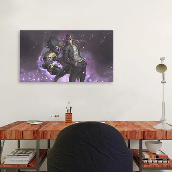 Jotaro Kujo Star Platinum radu jojo Plagát Zarámované Drevený Rám Plátno na Stenu umeleckou Výzdobou vytlačí Koľaji spálňa decor Maľovanie