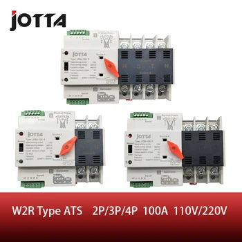 Jotta W2R-komã © tou je 2p/3P/4P 100A 110V/220V Mini ATS Automatický Prenos Prepínač Elektrické Spínače Voliča Dual vypínač