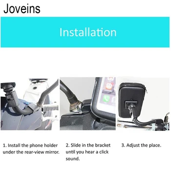 JOVEINS Univerzálny Nepremokavé Motocykel, Bicykel, Skúter Mobilný Telefón Držiak Vrecka puzdro pre iPhone 8 7 Samsung Podporu 4.7-6.3 Palcový