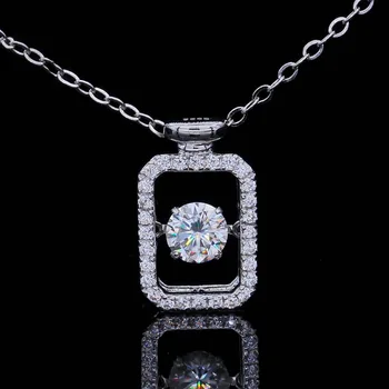 JoyceJelly 925 strieborných šperkov náhrdelník 0.5 carat moissanites náhrdelník jedinečný dizajn fľaše 2021 trendy ženy, svadobné šperky