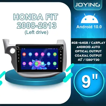 JOYING Android 10 autorádia stereo GPS multimediálny Prehrávač magnetofón Pre Honda Fit Jazz 2008 2013 Carplay 4G parkovacia Kamera