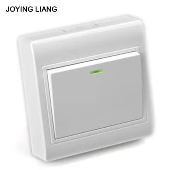 JOYING LIANG 86 Stien-typ Kolískový Spínač Zásuvky PC Materiál Biela 1 Gang/ 2 Way Switch Zásuvky