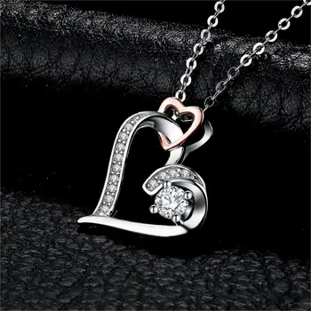 JPalace Infinity Srdce Náhrdelník Prívesok 925 Sterling Silver Choker Vyhlásenie Náhrdelník Ženy Striebro 925 Šperky Bez Reťazca