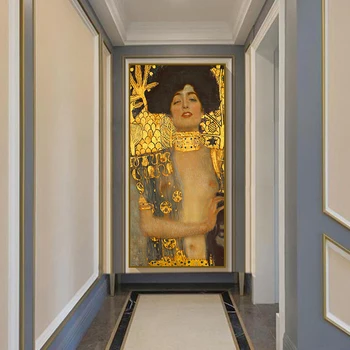Judith a Holofernes Gustav Klimt Klasické Umelecké Plátno Tlačiť Maľovaní Plagátov A Potlačou, Zlaté obrazov na Stenu pre Home Decor