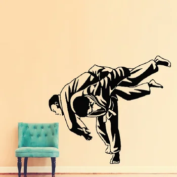Judo, zápas proti bojové umenie športy samolepiek na stenu, mládežníckej ubytovni spálne dekorácie, tapety nástenná maľba