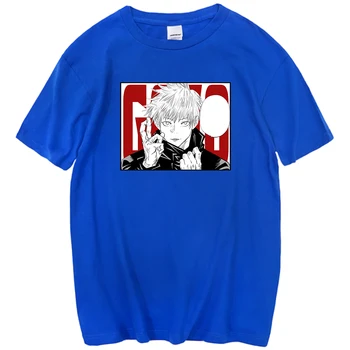 Jujutsu Kaisen Harajuku Print T Shirt Mens Hip Hop Bežné Tee Košele Japonskom Anime Zábavné Topy Mužskej Módy Značky Muži T-Shirts