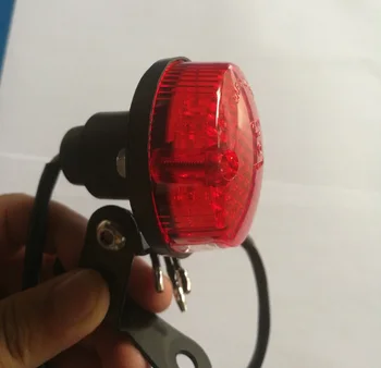 JX-LCLYL Motocykel Quad Kolo Červená LED Zadné Ostrohové Brzdy špz Svetlo Lampy