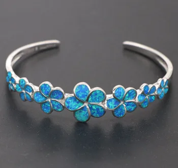 JZB0222 Žien slivka bangles vysokej kvalite ročníka etnický štýl modrý opál slivka bangles dámske šperky dary