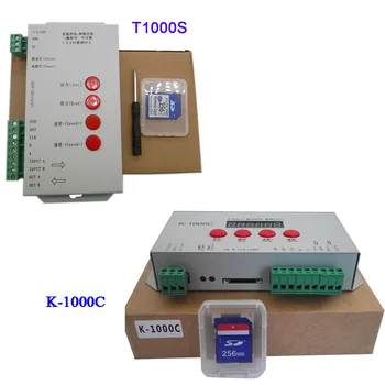 K-1000C (T-1000S Aktualizovaný) Program LED controller K1000C WS2812B,WS2811,APA102,T1000S WS2813 2048 Pixelov Radič DC5-24V