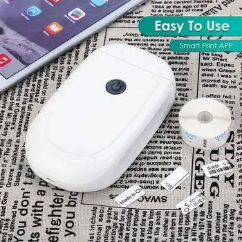 K1 Smartphone Vrecku Tlačiarne Prenosné Bezdrôtové Mini Tlačiareň štítkov Bluetooth 4.0, Tepelná Tlačiareň štítkov f/ Označovanie čiarovým kódom, Retail