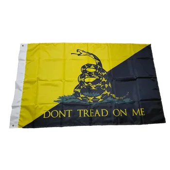KAFNIK,3x5ft Vysokej Kvality Spojené Štáty americké Vlajky Gadsden Štátnej Vlajky NIE BEHÚŇA NA MŇA Čierna A Žltá Had Vlajka Doprava Zadarmo