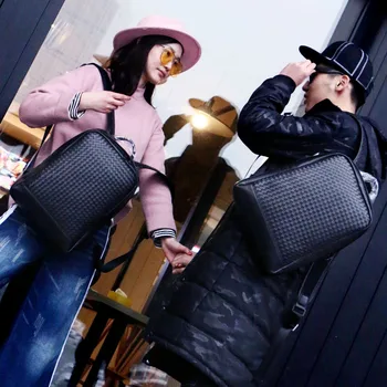 Kaisiludi vrkoč duplex kožené pánske na voľný čas cestovná taška veľká kapacita módne jednoduché business travel mužov batoh