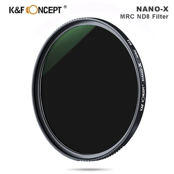 K&F Koncept Nano-X Stlmovač ŽÚ4 ND8 Objektív Filter 49 mm, 58mm 67mm 72 mm 77mm 82mm Premennej Netral Hustota Filter pre Canon, Nikon, Sony