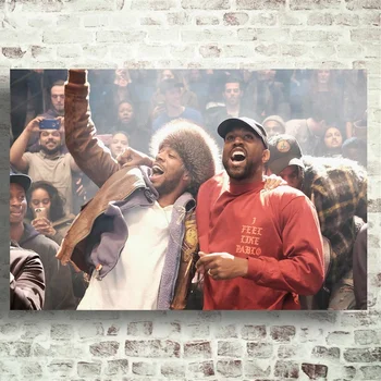 Kanye West & Kid Cudi obrázok Plagátu hodváb Plagát Izba Dekor (Bez Rámu)