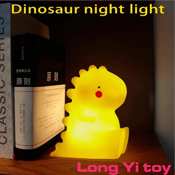 Karikatúra Roztomilý Dinosaurus Zvierat LED Mäkké Malé Stolové Lampy Silikónové Nočné Svetlo Dieťa Posteli Škôlky Deti Hračky Tvorivú Dovolenku Darček