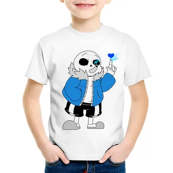 Karikatúra Tlače Lebky Brat Undertale Deti Funny T-shirts Deti Letné Tees Chlapci/Dievčatá Bežné Skvelé Topy Detské Oblečenie,HKP728