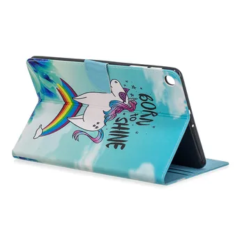 Kawaii Cat Girl PU Kožené Magnetické Šikovný Tablet Kryt Ochrana puzdro Pre Samsung Galaxy Tab 10 1 2019 T515 SM-T515