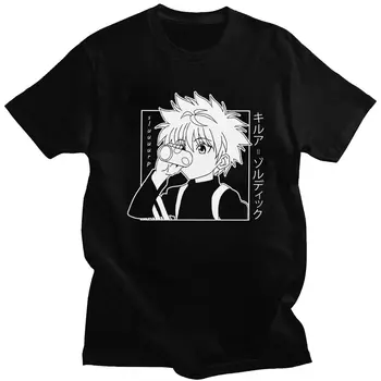 Kawaii Hunter X Hunter Tričko Killua Zoldyck T-shirt Anime, Manga Tee Tričko Oblečenie, Krátky Rukáv, golier Posádky Krku Vybavené Mäkká Bavlna