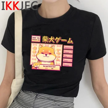 Kawaii Psa Shiba Inu Legrační Karikatúra T Shirt Ženy Roztomilý Shiba Anime Letné T-shirt Dámy Harajuku Tričko Ullzang Top Tees Žena