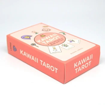 Kawaii Tarot 78 Karty Paluby Mágie a Roztomilý anglické Oracle Karty Rodinnú oslavu Dosková Hra Veštenie Osudu Tarot Karty