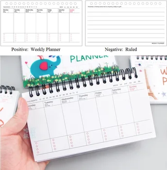 Kawaii Zvitku Knihy Týždenný Plánovač Prenosné Študentov Písanie Poznámkový Blok, Naplánovať Deň Knihy Plánovači Office Pracovných Agendar